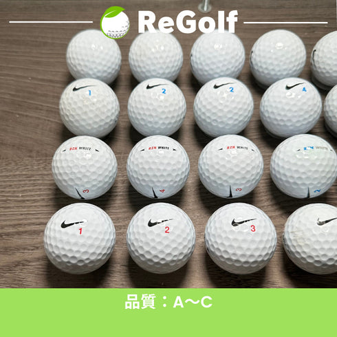【中古】 【送料無料】 ロストボール NIKE Golf ナイキ RZN レジンホワイト ホワイト 年式混合 20球 ACランク リゴルフ